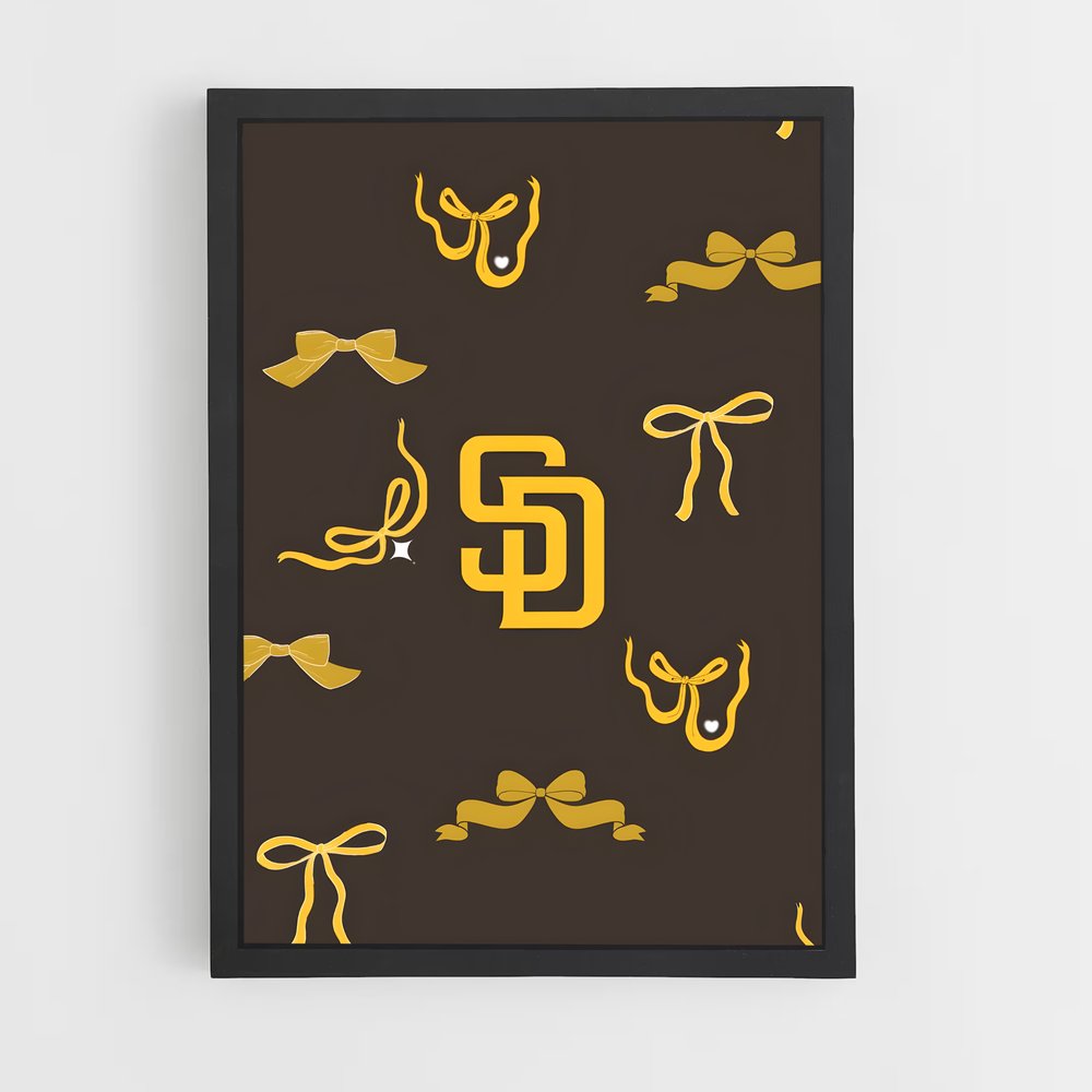 Poster Padres Éblouissants – affiche Baseball (vue 2)